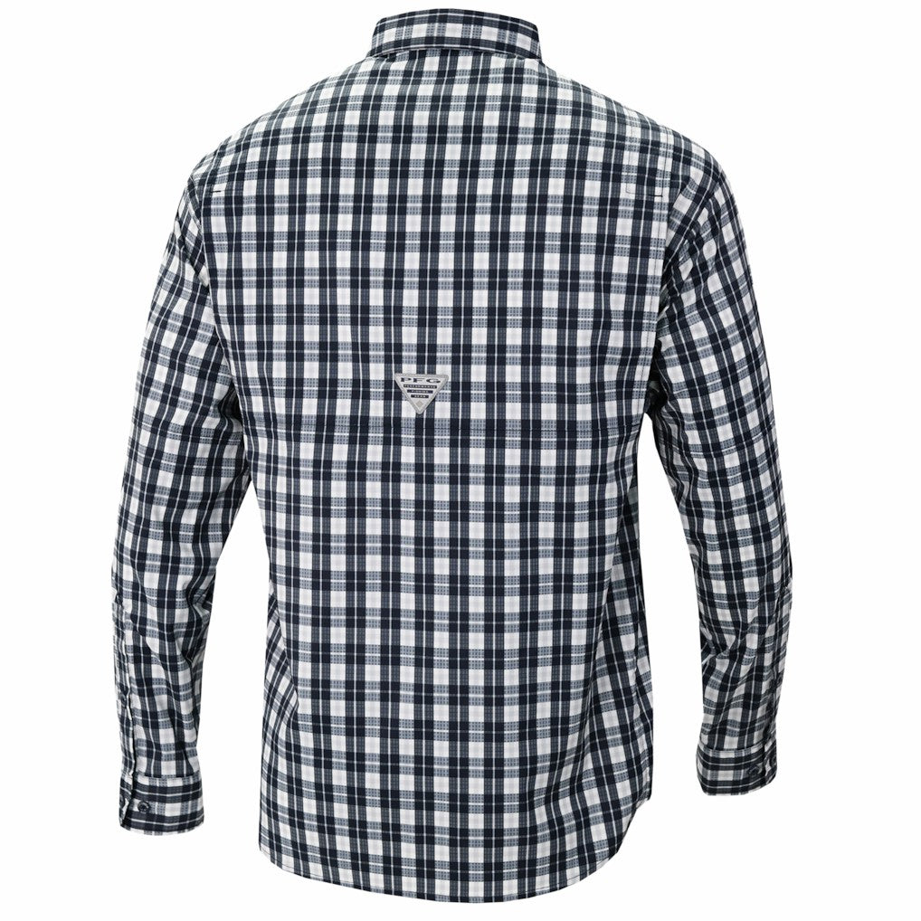 Navy Indiana Pacers Super Tamiami Omni-Shade Long Sleeve Button-Down Shirt | NBA