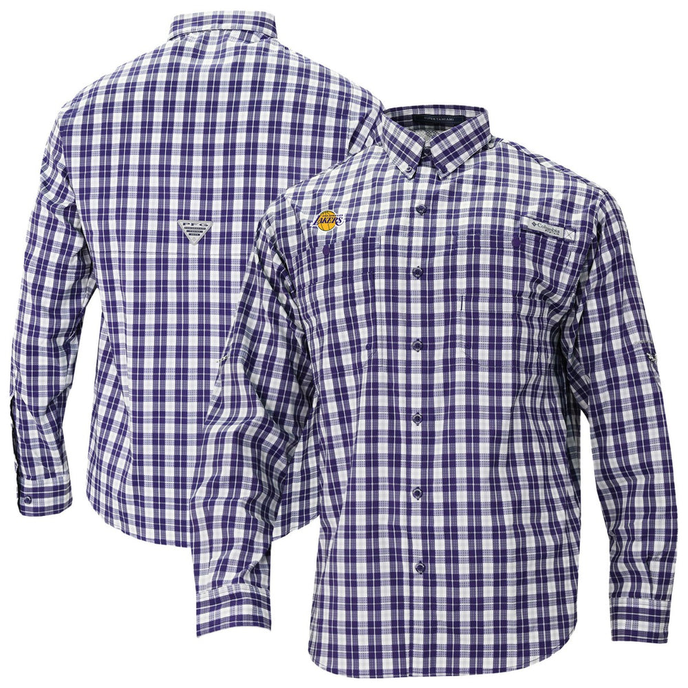 Purple Los Angeles Lakers Super Tamiami Omni-Shade Long Sleeve Button-Down Shirt | NBA