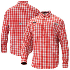 Red New Orleans Pelicans Super Tamiami Omni-Shade Long Sleeve Button-Down Shirt | NBA