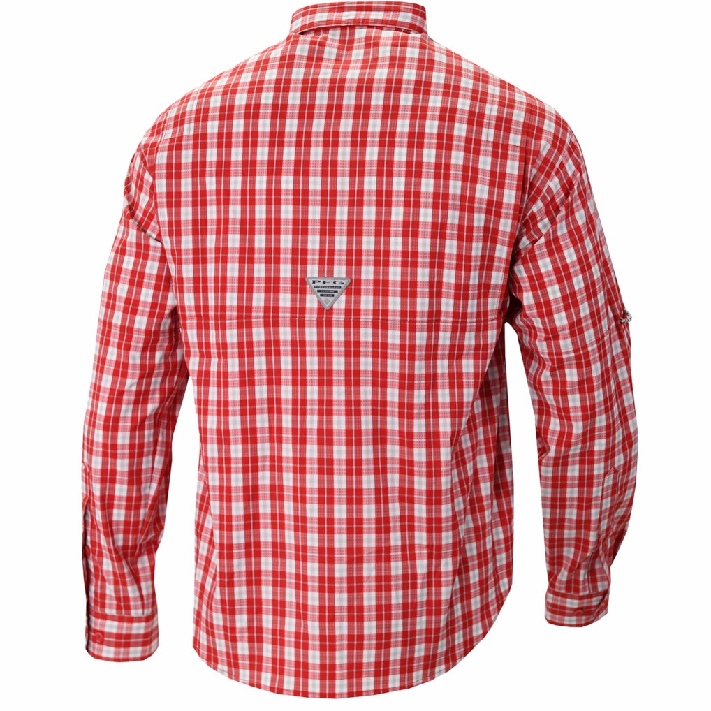 Red New Orleans Pelicans Super Tamiami Omni-Shade Long Sleeve Button-Down Shirt | NBA