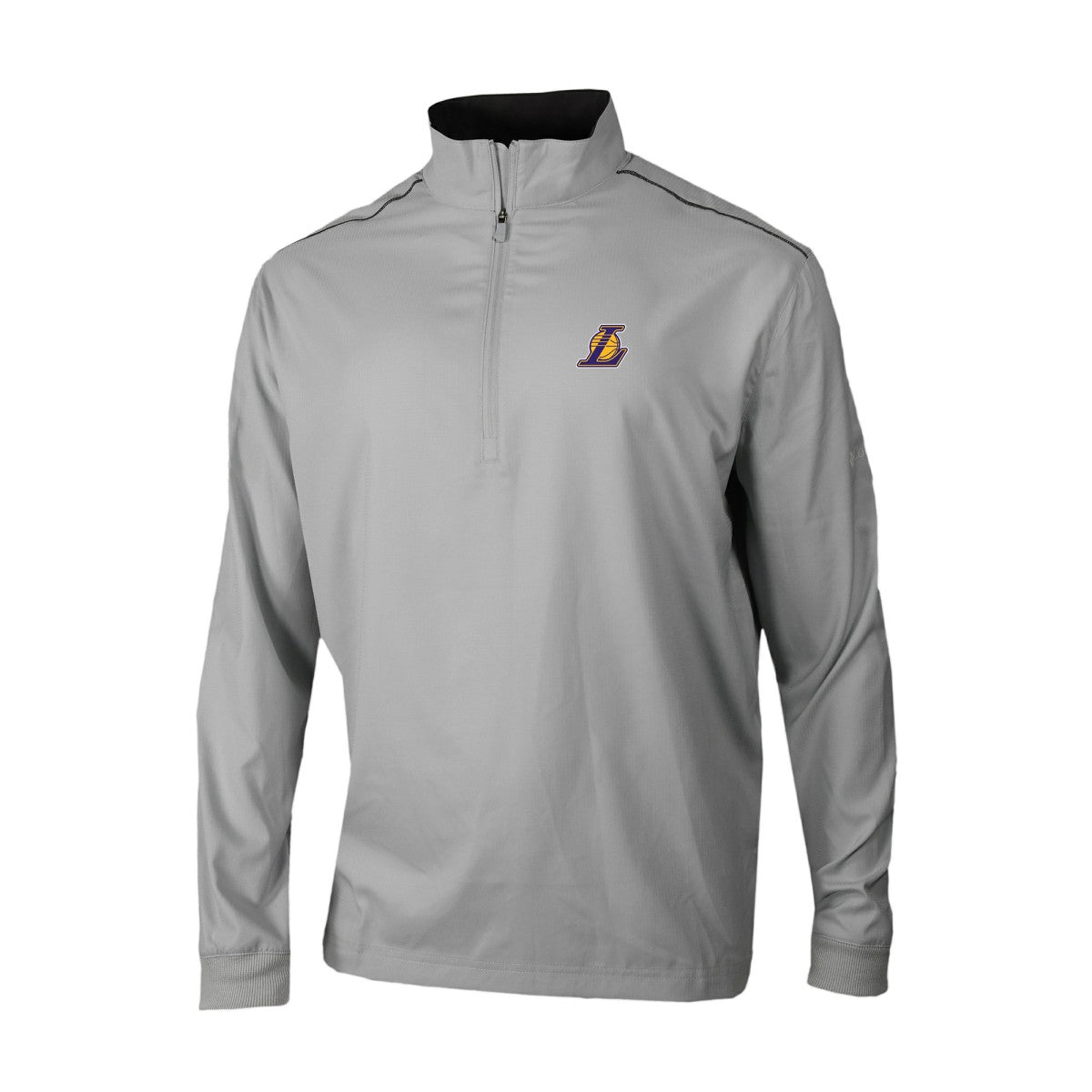 Gray Los Angeles Lakers Omni-Wick Bogey's Paradise Quarter-Zip Top | NBA