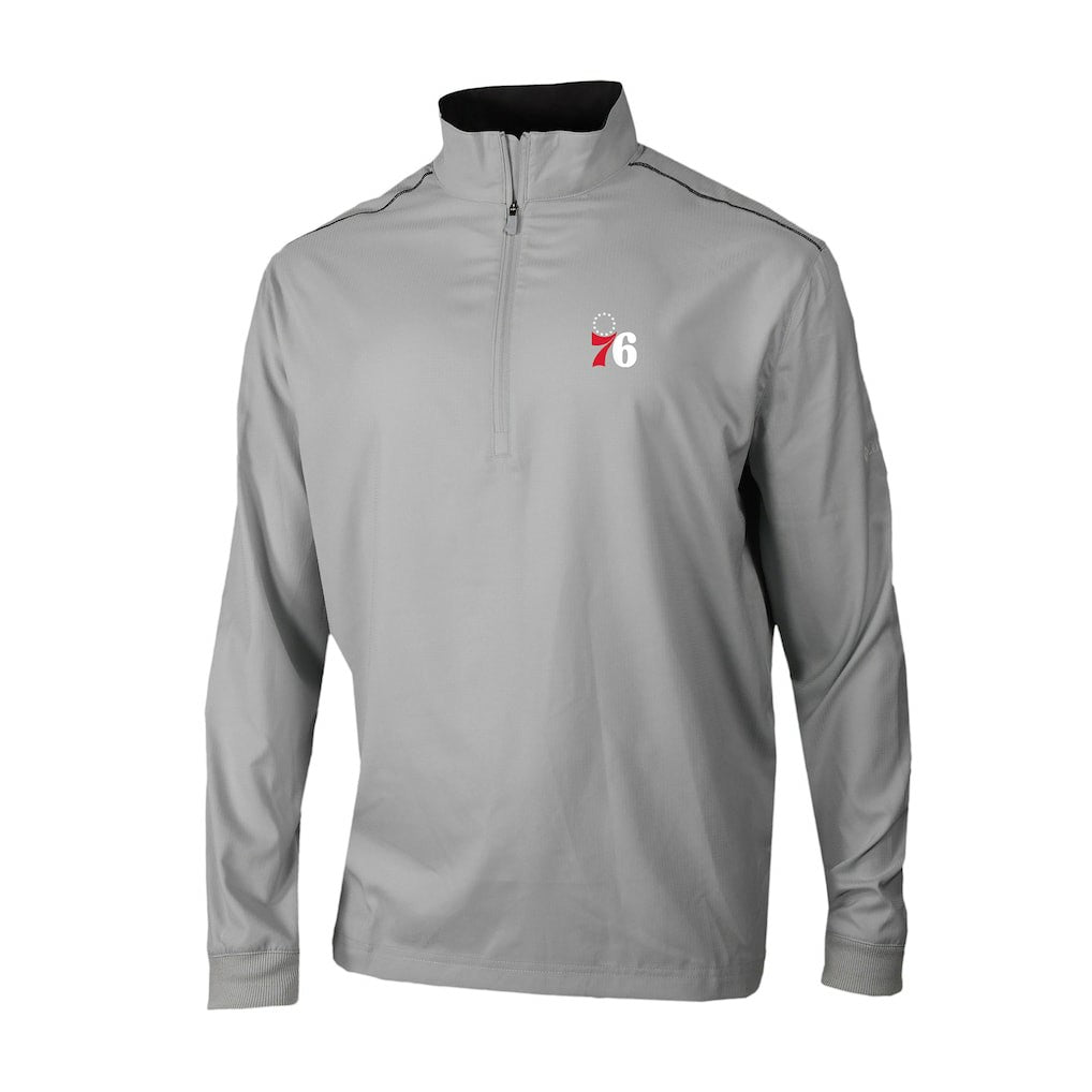 Gray Philadelphia 76ers Omni-Wick Bogey's Paradise Quarter-Zip Top | NBA