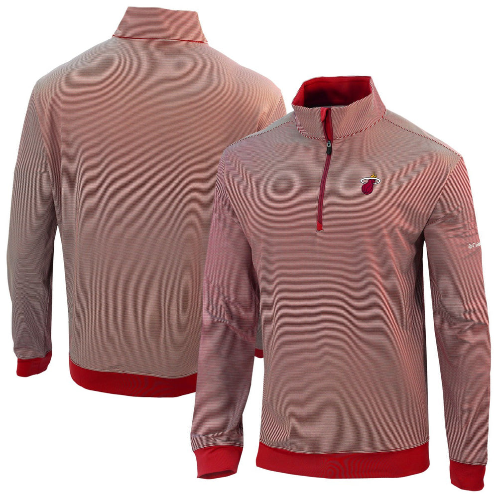 Red Miami Heat Omni-Wick Even Lie Quarter-Zip Top | NBA