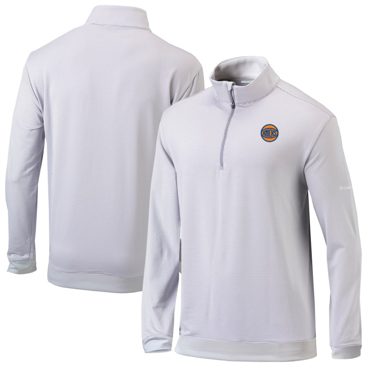 Gray/White New York Knicks Omni-Wick Even Lie Quarter-Zip Top | NBA