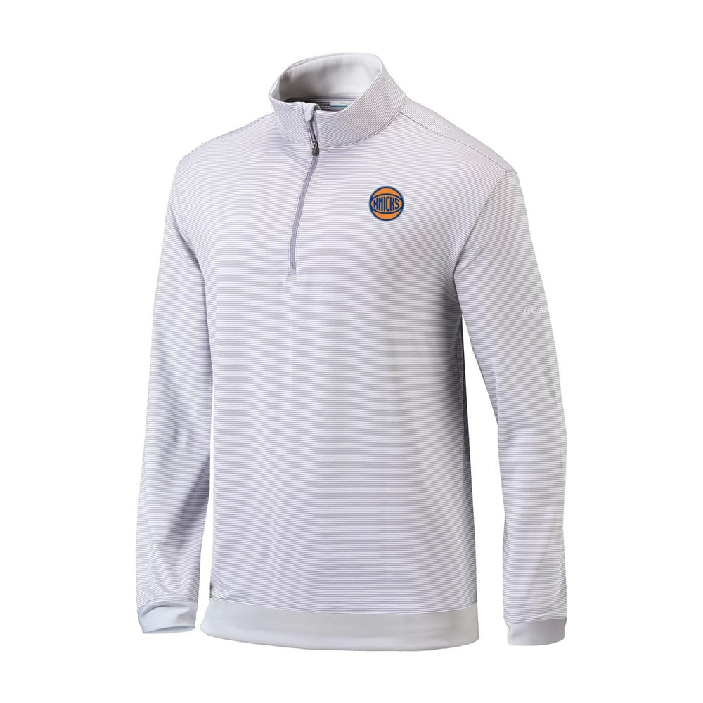 Gray/White New York Knicks Omni-Wick Even Lie Quarter-Zip Top | NBA