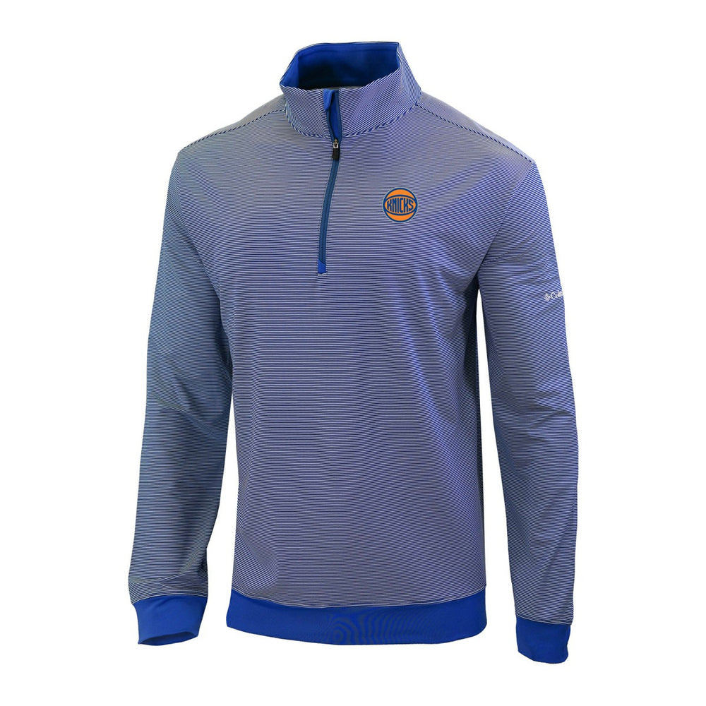 Blue New York Knicks Omni-Wick Even Lie Quarter-Zip Top | NBA