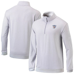 Gray/White Oklahoma City Thunder Omni-Wick Even Lie Quarter-Zip Top | NBA