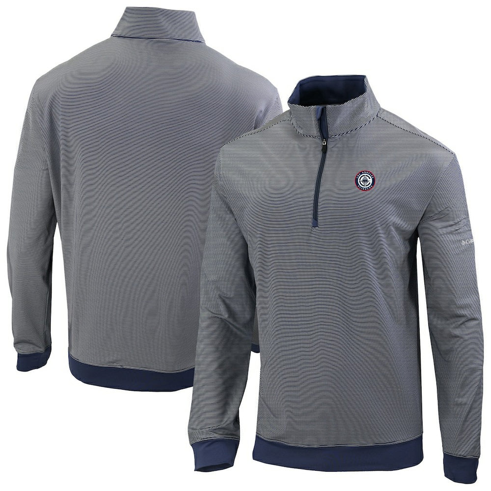 Navy LA Clippers Omni-Wick Even Lie Quarter-Zip Top | NBA
