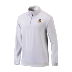 Gray/White Los Angeles Lakers Omni-Wick Even Lie Quarter-Zip Top | NBA