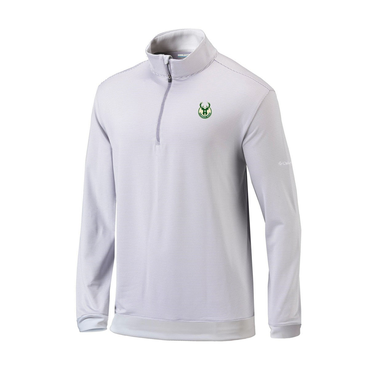 Gray/White Milwaukee Bucks Omni-Wick Even Lie Quarter-Zip Top | NBA
