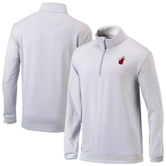 Gray/White Miami Heat Omni-Wick Even Lie Quarter-Zip Top | NBA