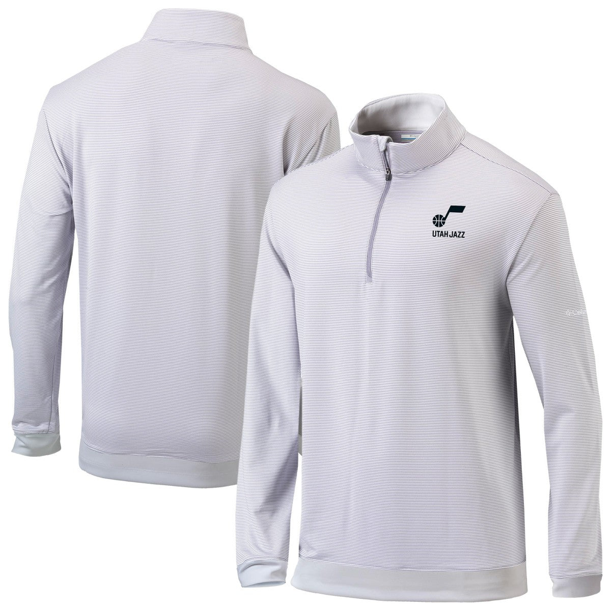 Gray/White Utah Jazz Omni-Wick Even Lie Quarter-Zip Top | NBA