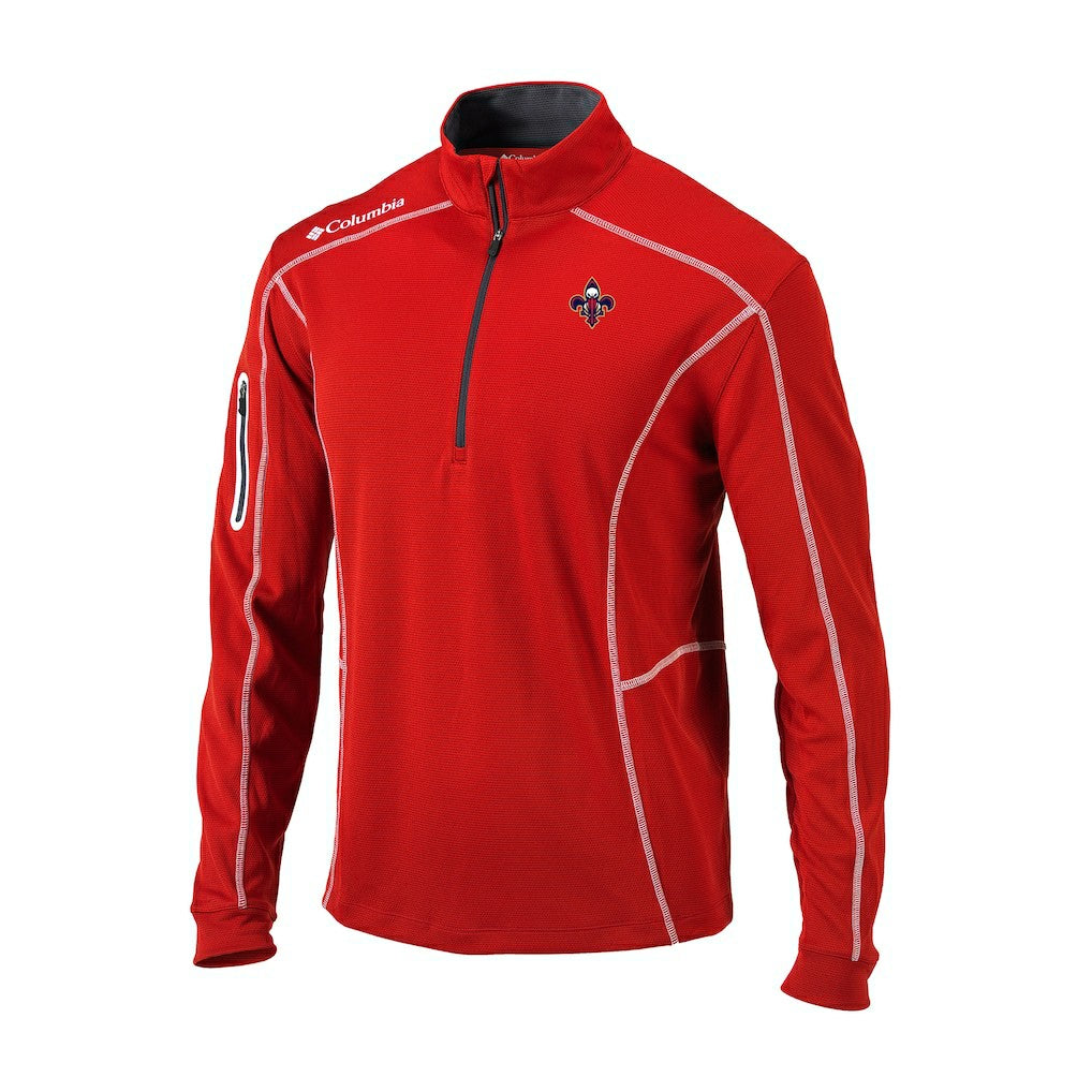 Red New Orleans Pelicans Omni-Wick Shotgun Quarter-Zip Jacket | NBA