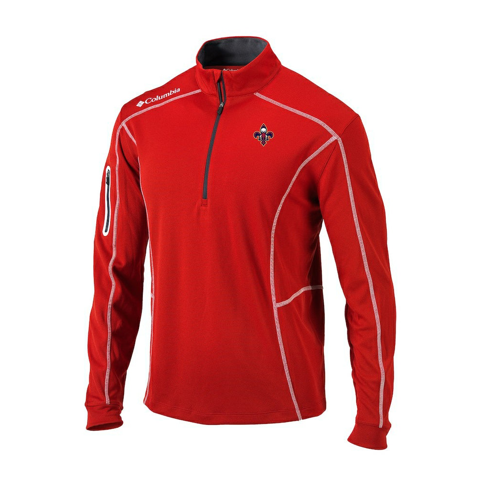 Red New Orleans Pelicans Omni-Wick Shotgun Quarter-Zip Jacket | NBA