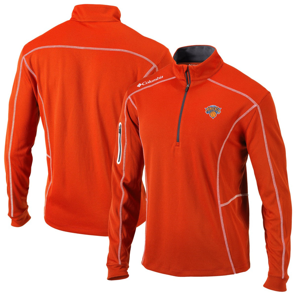 Orange New York Knicks Omni-Wick Shotgun Quarter-Zip Jacket | NBA