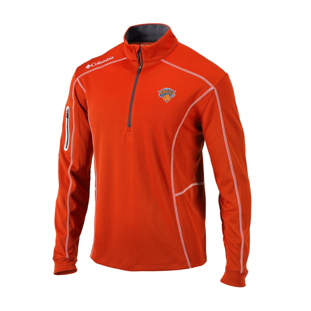 Orange New York Knicks Omni-Wick Shotgun Quarter-Zip Jacket | NBA