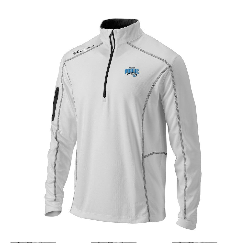 White Orlando Magic Omni-Wick Shotgun Quarter-Zip Jacket | NBA
