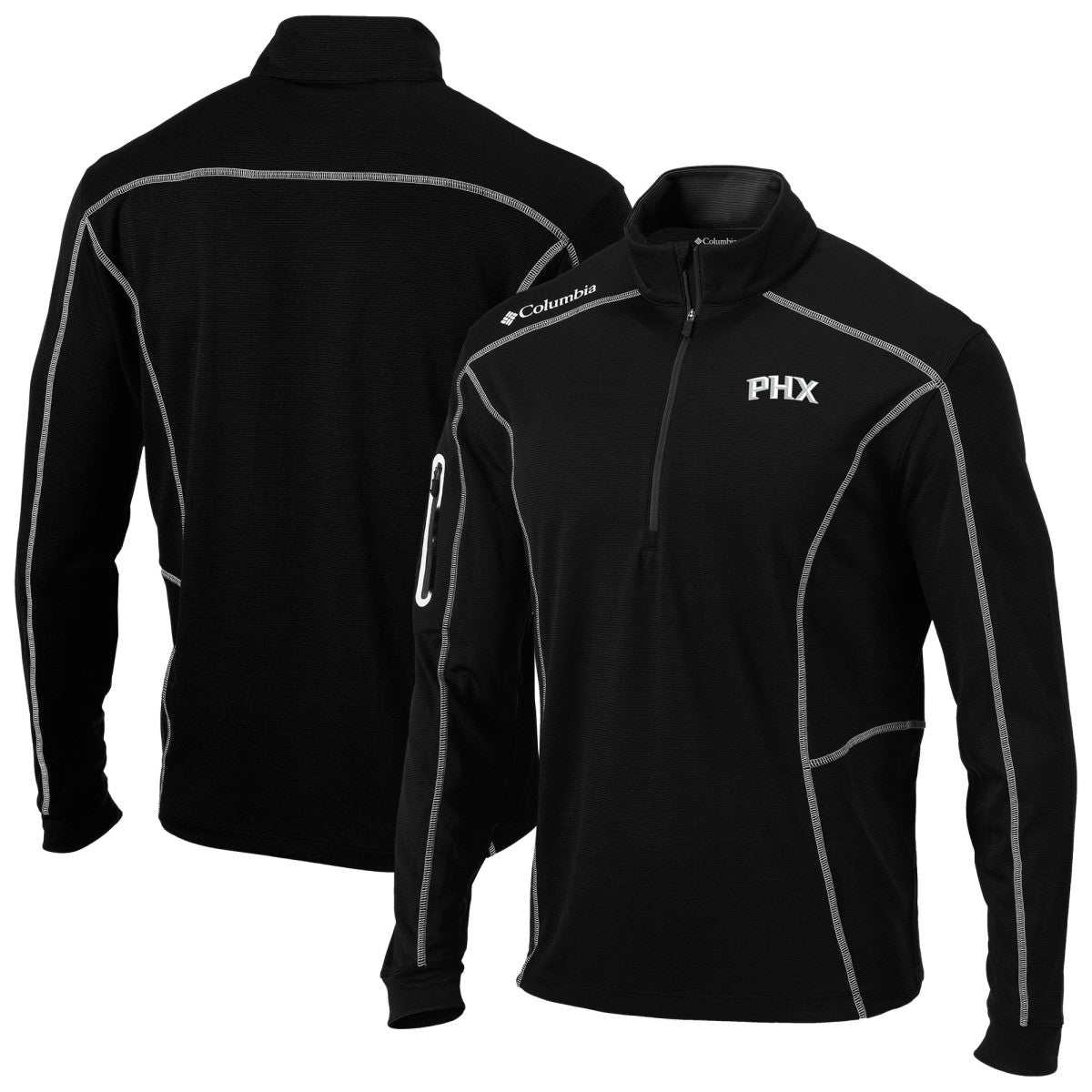 Black Phoenix Suns Omni-Wick Shotgun Quarter-Zip Jacket | NBA