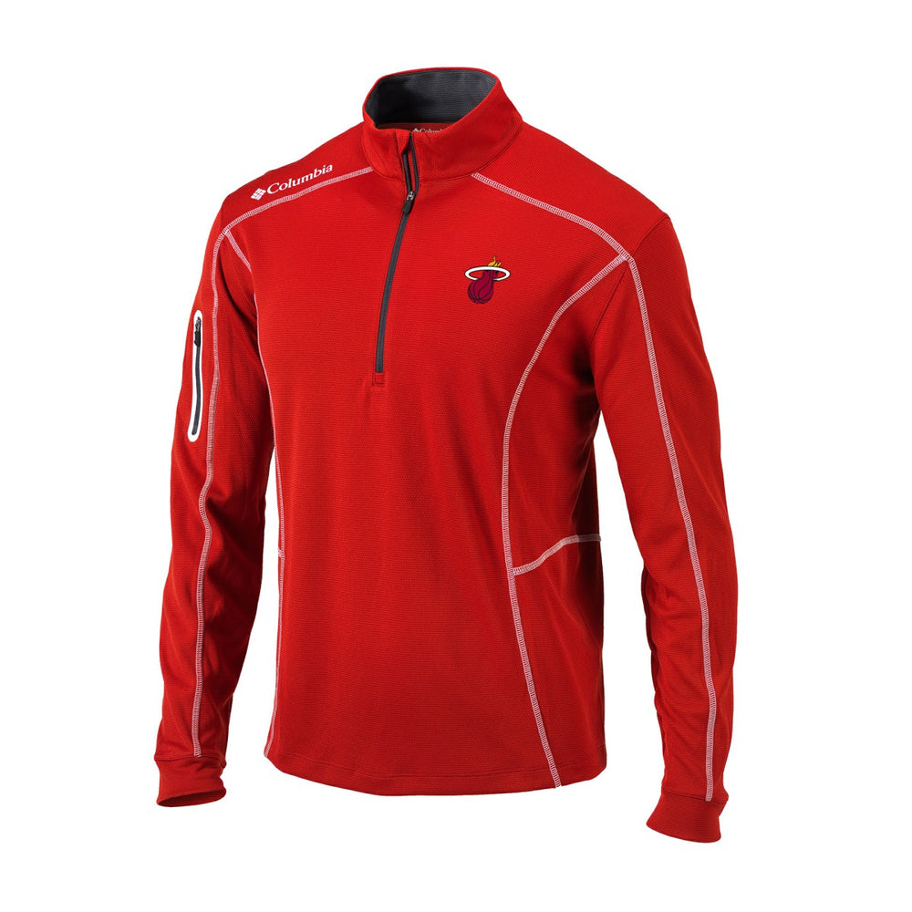 Red Miami Heat Omni-Wick Shotgun Quarter-Zip Jacket | NBA