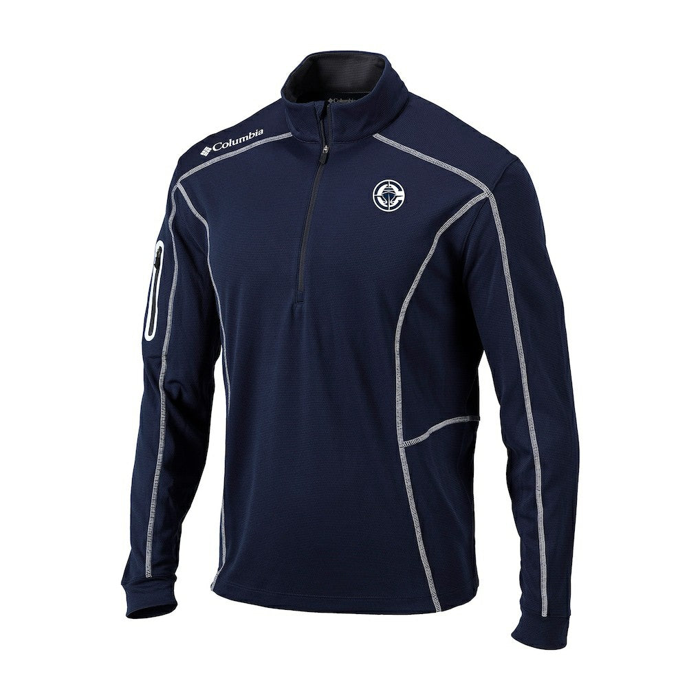 Navy LA Clippers Omni-Wick Shotgun Quarter-Zip Jacket | NBA