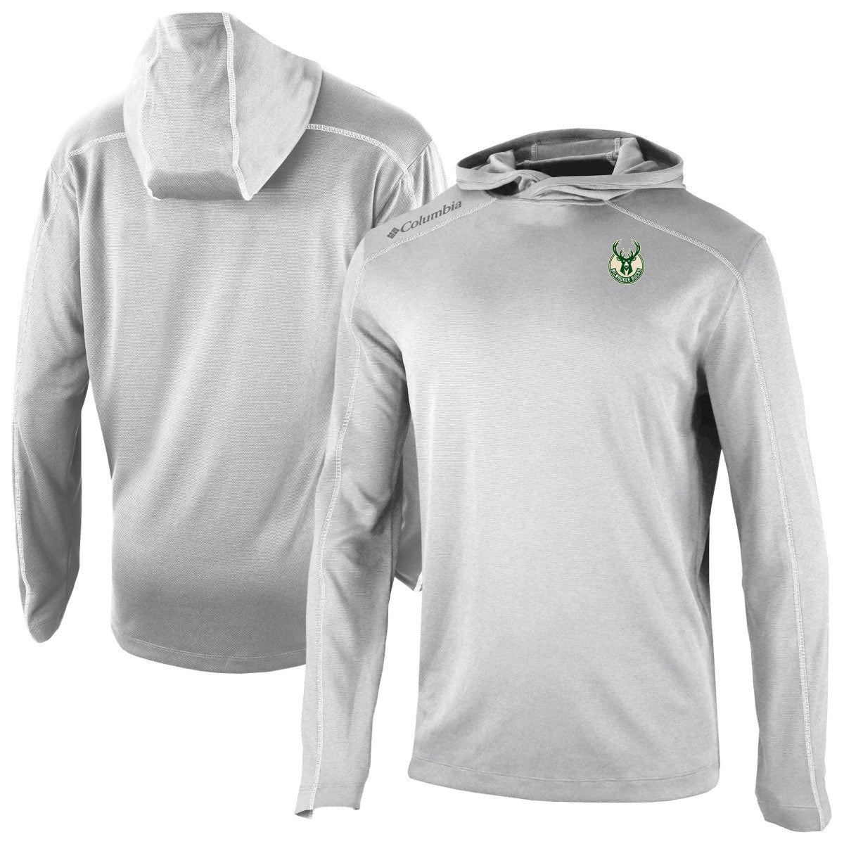 Gray Milwaukee Bucks Omni-Wick Shotgun Pullover Hoodie | NBA