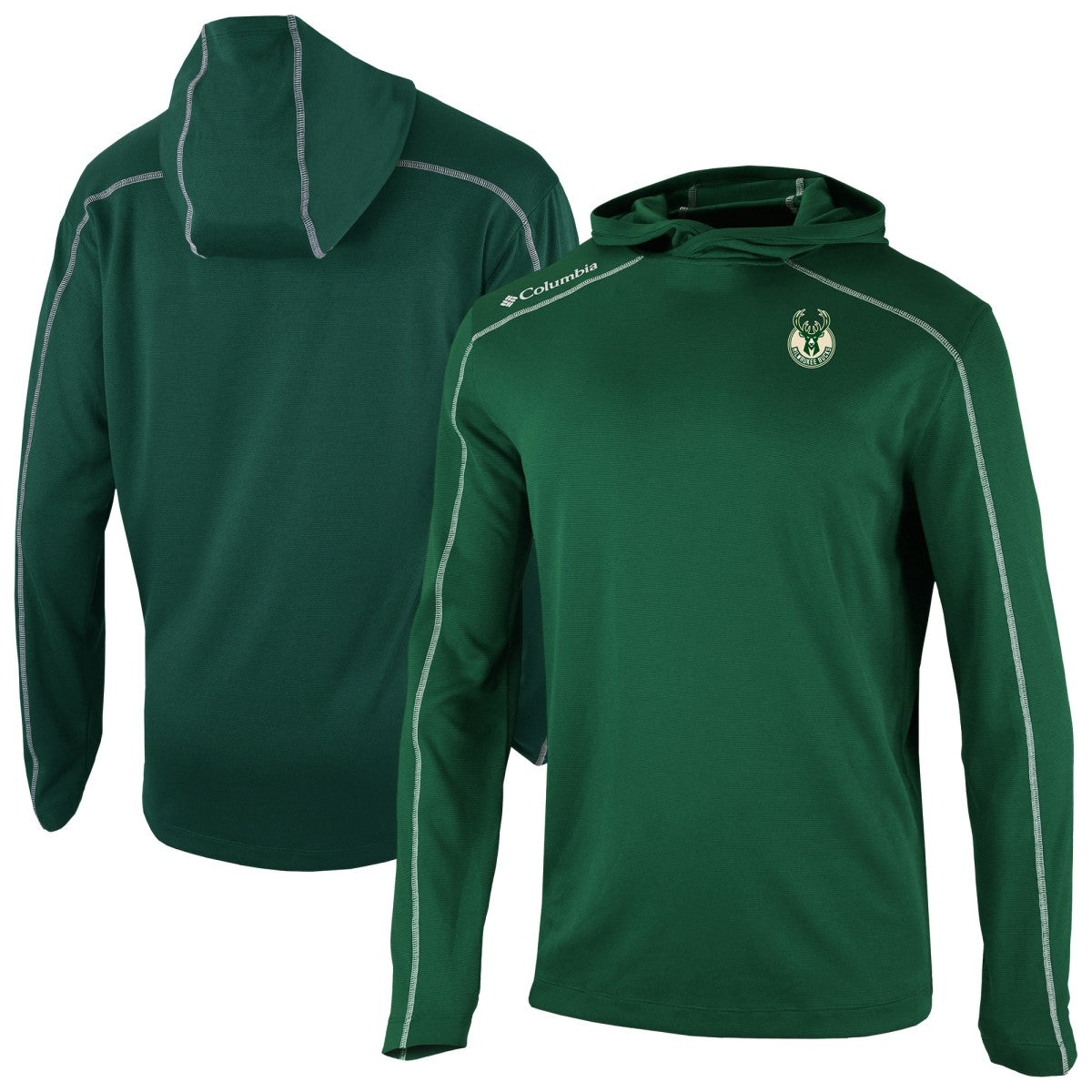Hunter Green Milwaukee Bucks Omni-Wick Shotgun Pullover Hoodie | NBA