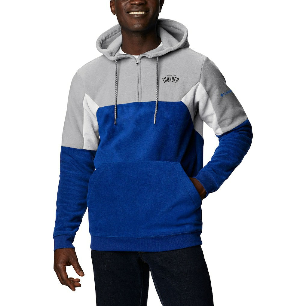 Blue Oklahoma City Thunder Men's Lodge Quarter-Zip Hoodie | NBA