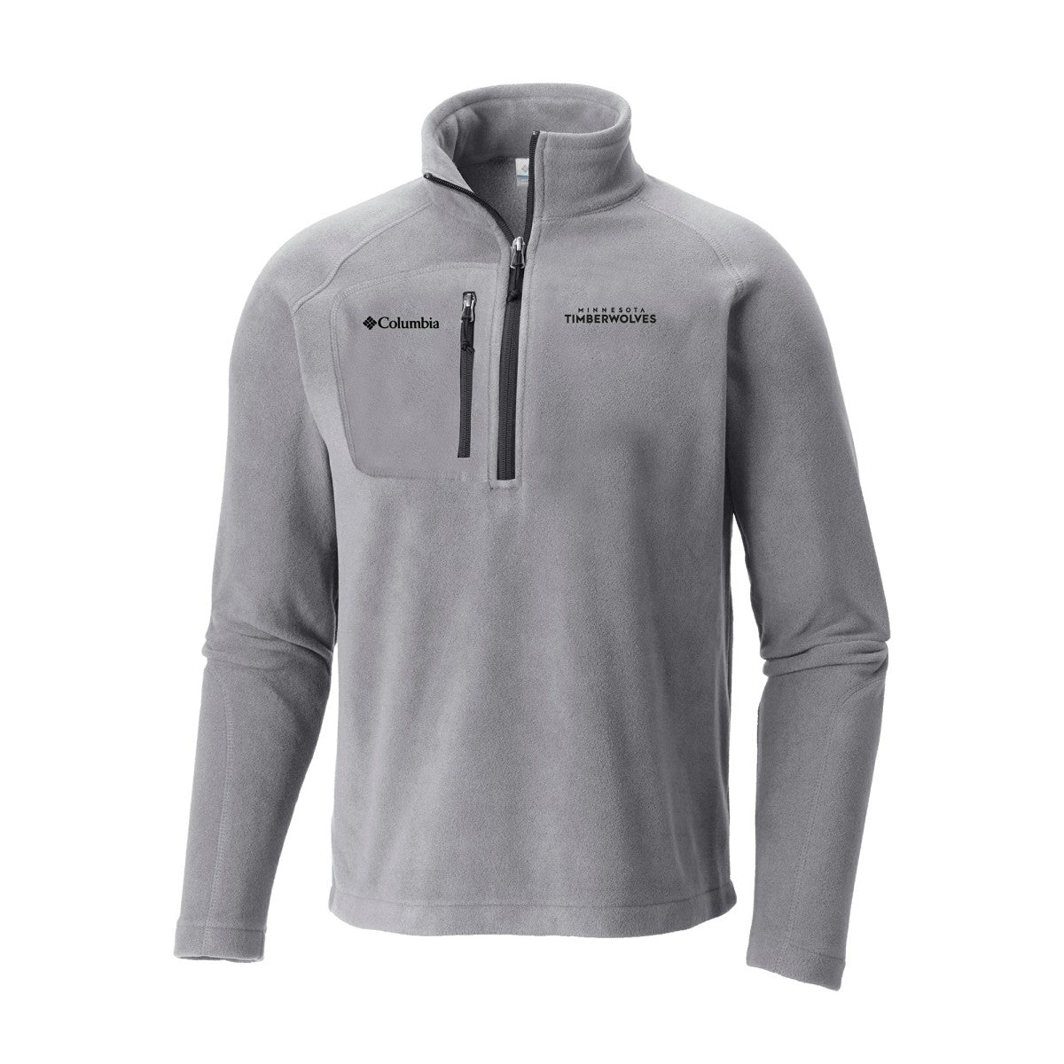 Gray Minnesota Timberwolves Fast Trek III Half-Zip Fleece Pullover | NBA