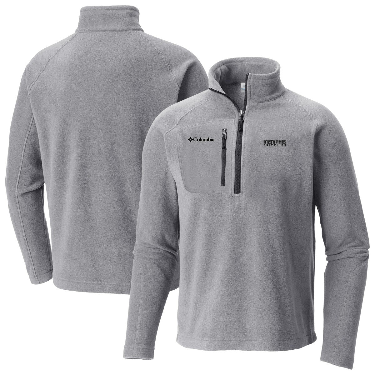 Gray Memphis Grizzlies Fast Trek III Half-Zip Fleece Pullover | NBA