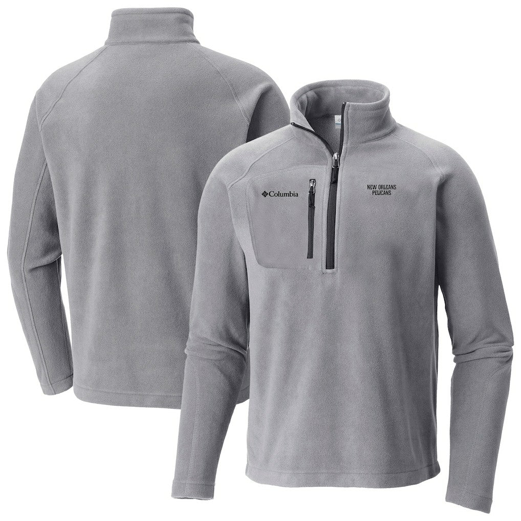 Gray New Orleans Pelicans Fast Trek III Half-Zip Fleece Pullover | NBA