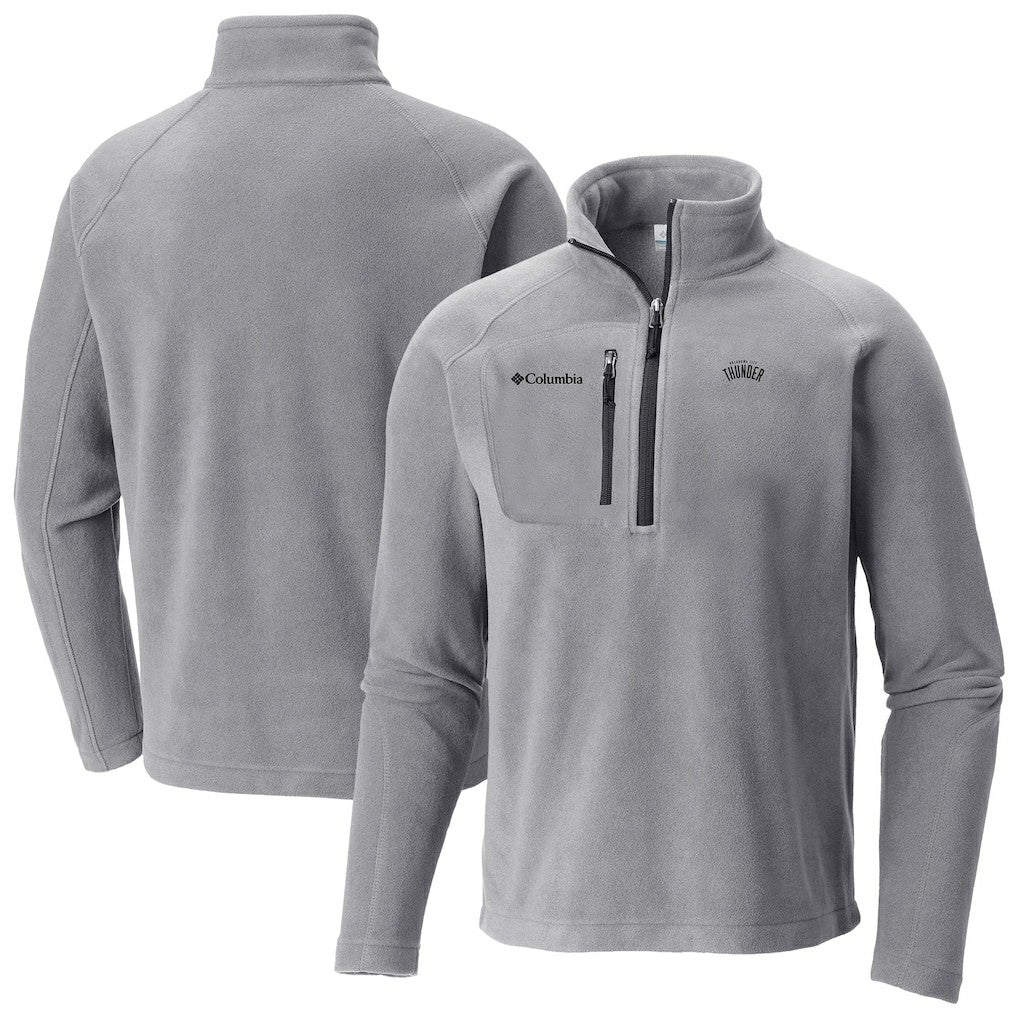 Gray Oklahoma City Thunder Fast Trek III Half-Zip Fleece Pullover | NBA