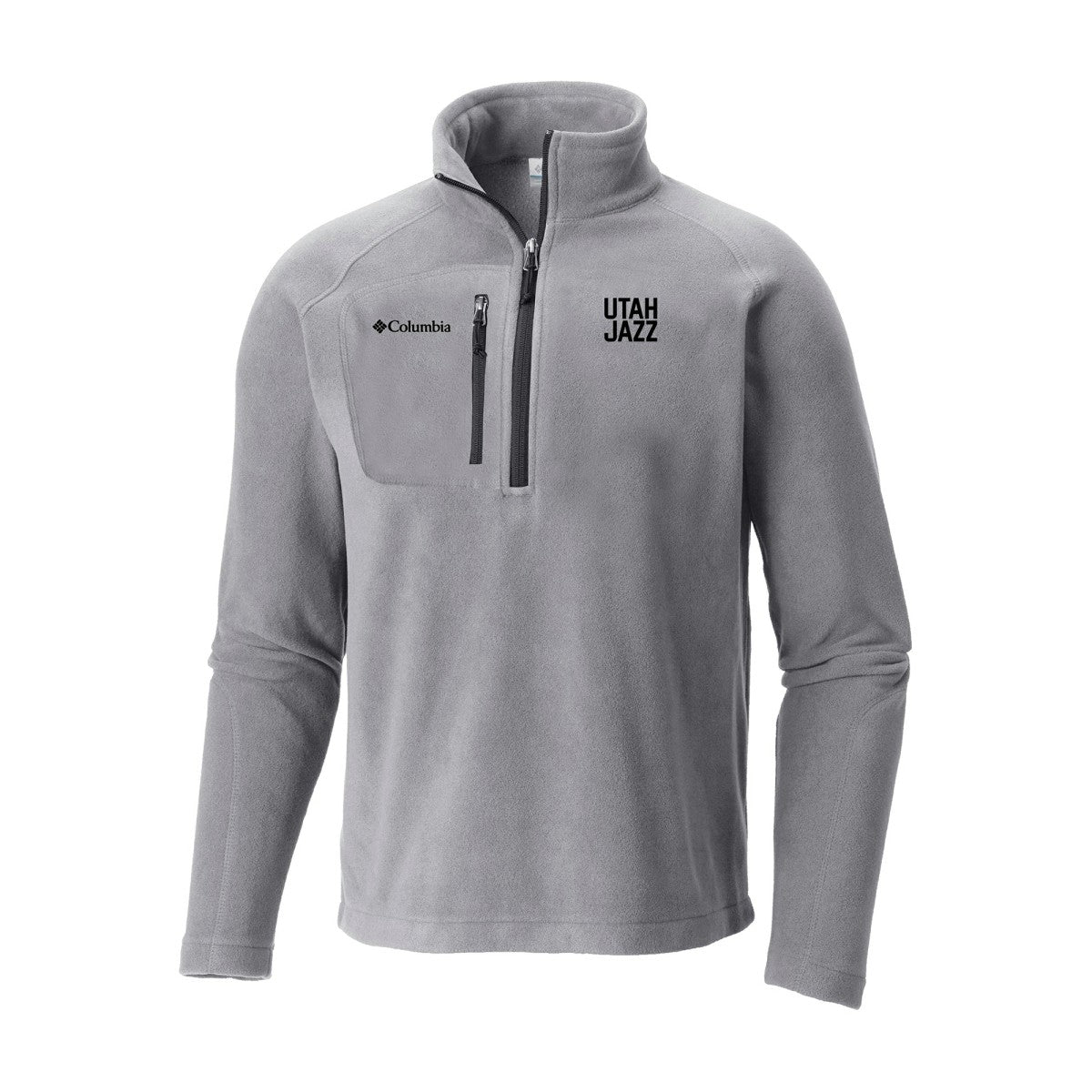Gray Utah Jazz Fast Trek III Half-Zip Fleece Pullover | NBA
