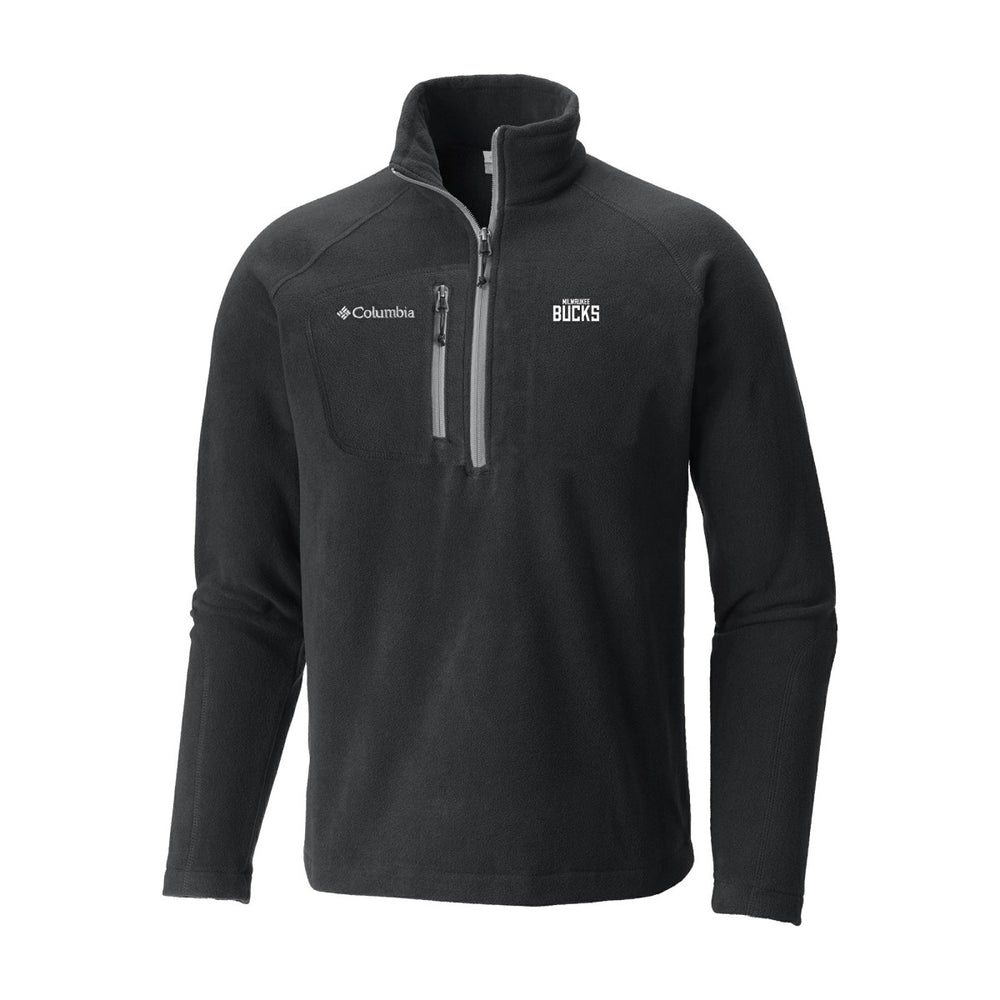 Black Milwaukee Bucks Fast Trek III Half-Zip Fleece Pullover | NBA