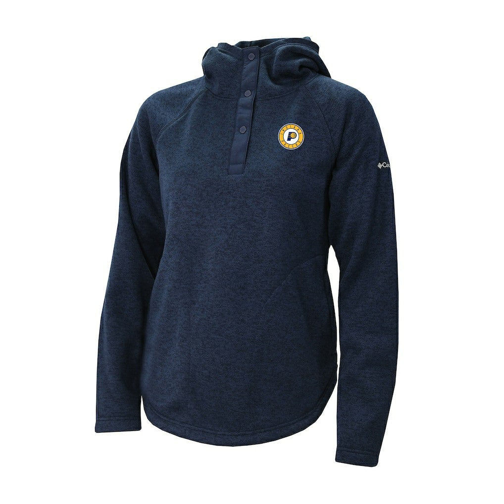 Navy Indiana Pacers Women's Sweater Weather Quarter-Snap Hoodie | NBA