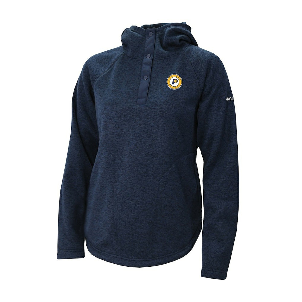 Navy Indiana Pacers Women's Sweater Weather Quarter-Snap Hoodie | NBA