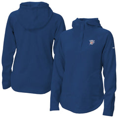 Blue Oklahoma City Thunder Women's Sweater Weather Quarter-Snap Hoodie | NBA