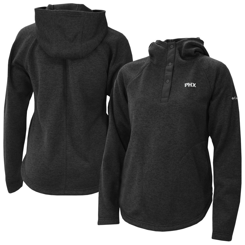 Black Phoenix Suns Women's Sweater Weather Quarter-Snap Hoodie | NBA
