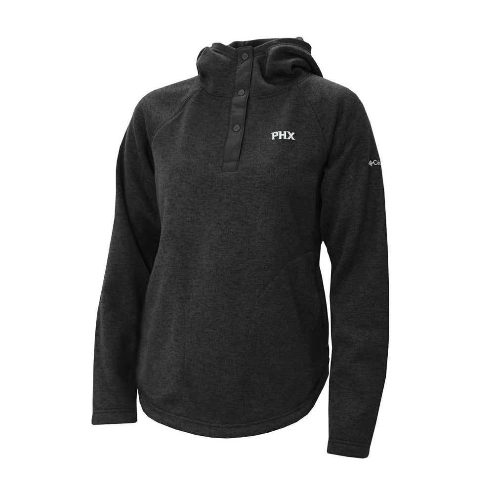 Black Phoenix Suns Women's Sweater Weather Quarter-Snap Hoodie | NBA