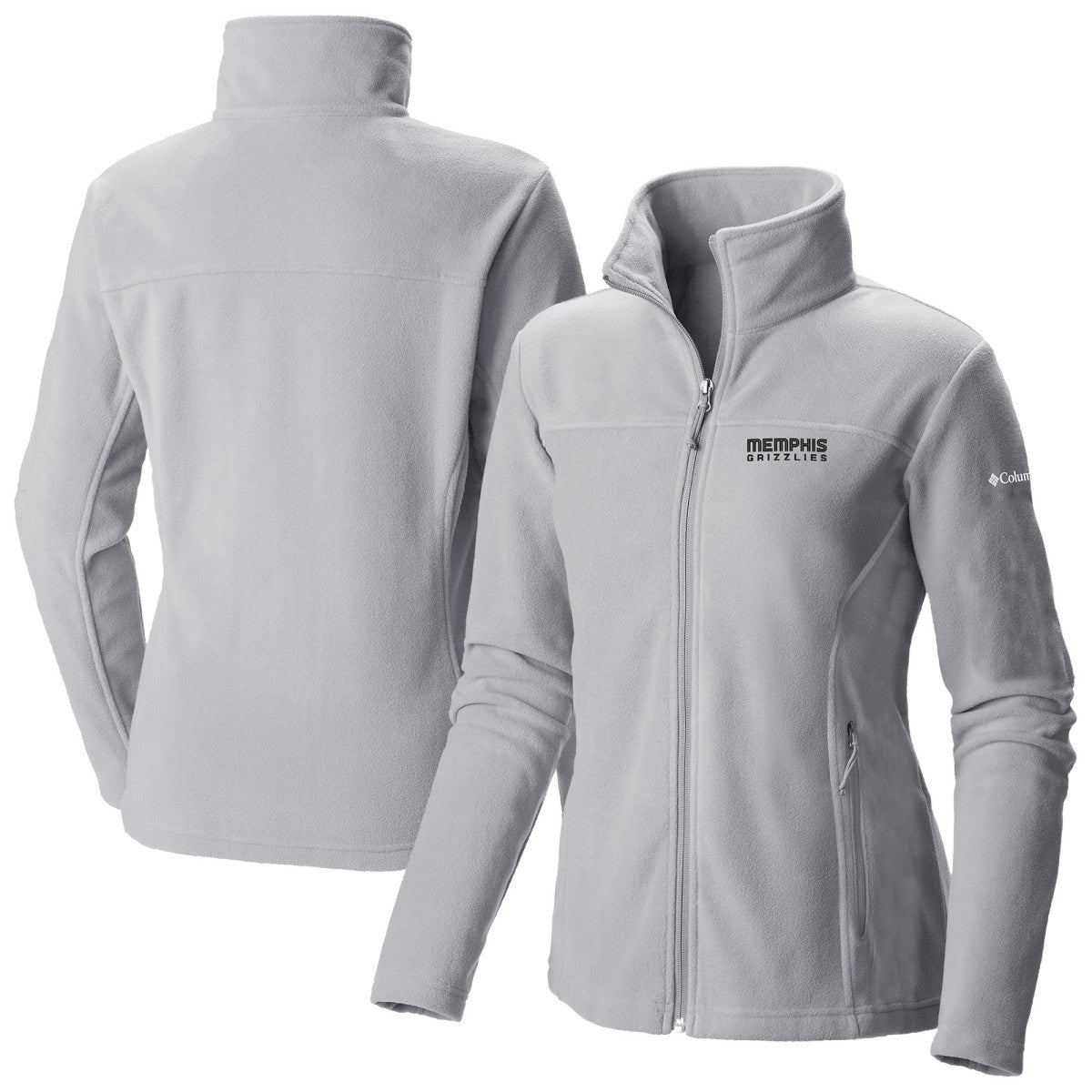 Gray Memphis Grizzlies Women's Give & Go II Fleece Full-Zip Jacket | NBA