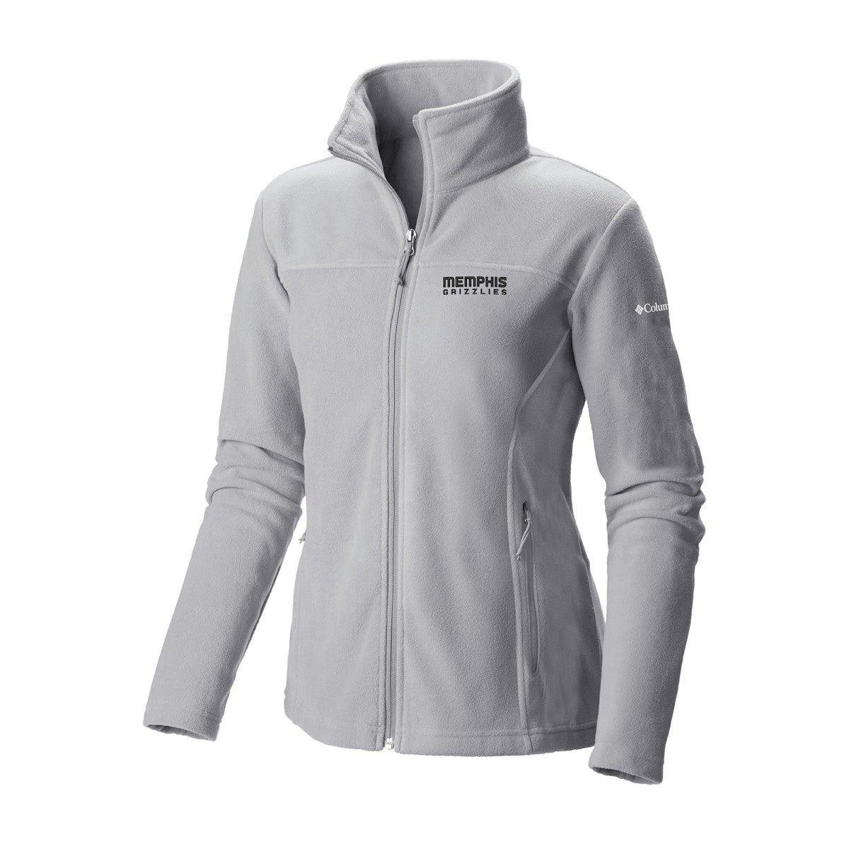 Gray Memphis Grizzlies Women's Give & Go II Fleece Full-Zip Jacket | NBA