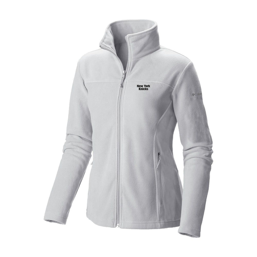 White New York Knicks Women's Give & Go II Fleece Full-Zip Jacket | NBA