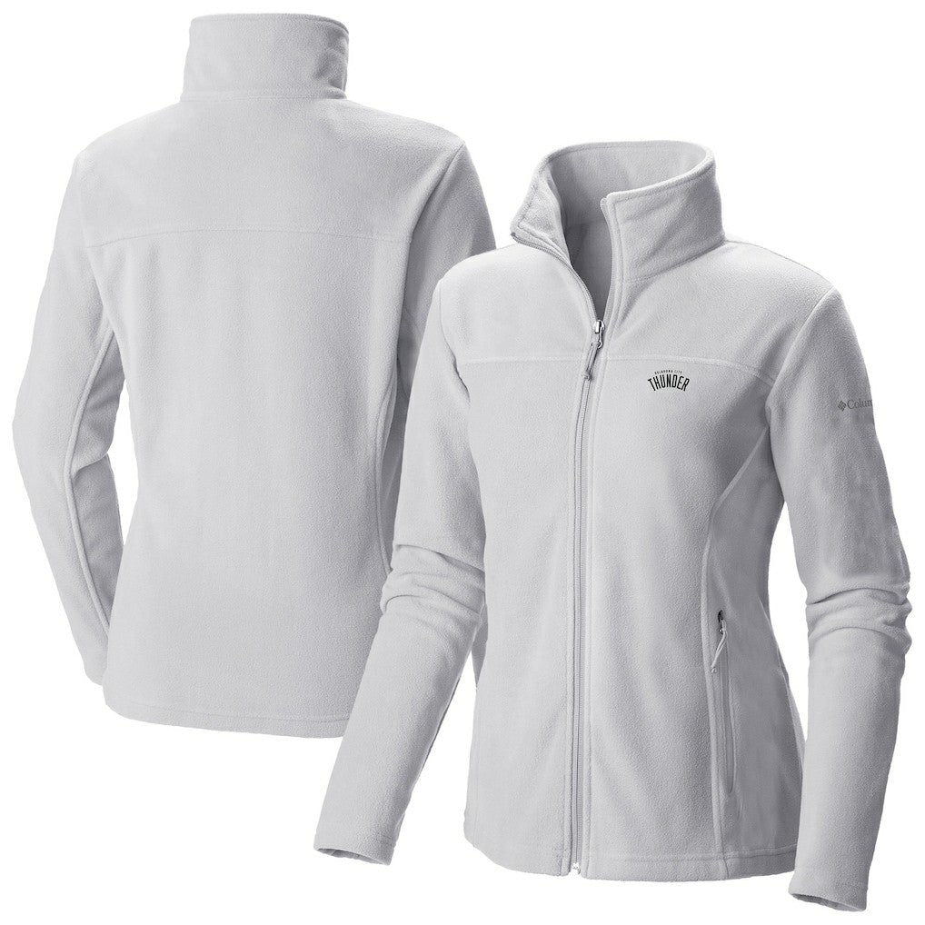 White Oklahoma City Thunder Women's Give & Go II Fleece Full-Zip Jacket | NBA