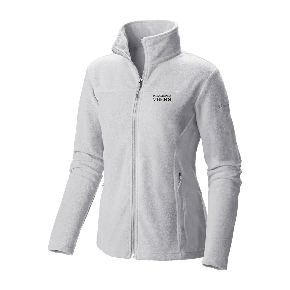 White Philadelphia 76ers Women's Give & Go II Fleece Full-Zip Jacket | NBA