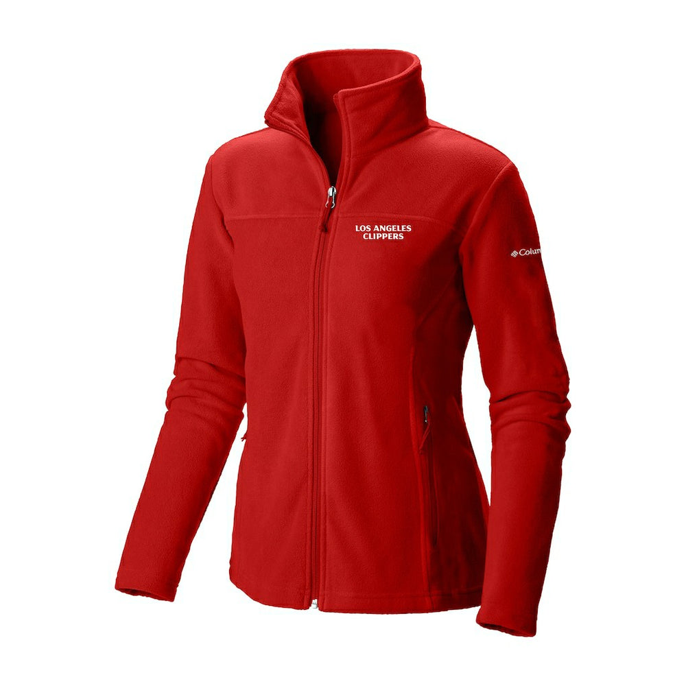 Red LA Clippers Women's Give & Go II Fleece Full-Zip Jacket | NBA