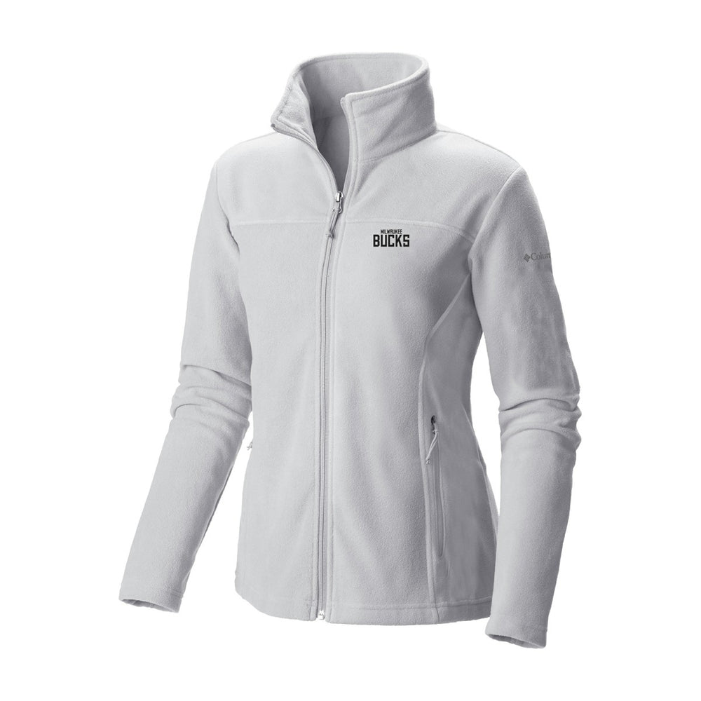 White Milwaukee Bucks Women's Give & Go II Fleece Full-Zip Jacket | NBA