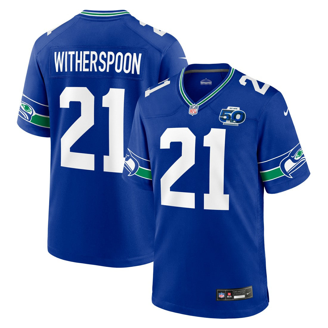 Seattle Seahawks Devon Witherspoon  Alternate 50th Season Game Jersey | NFL New