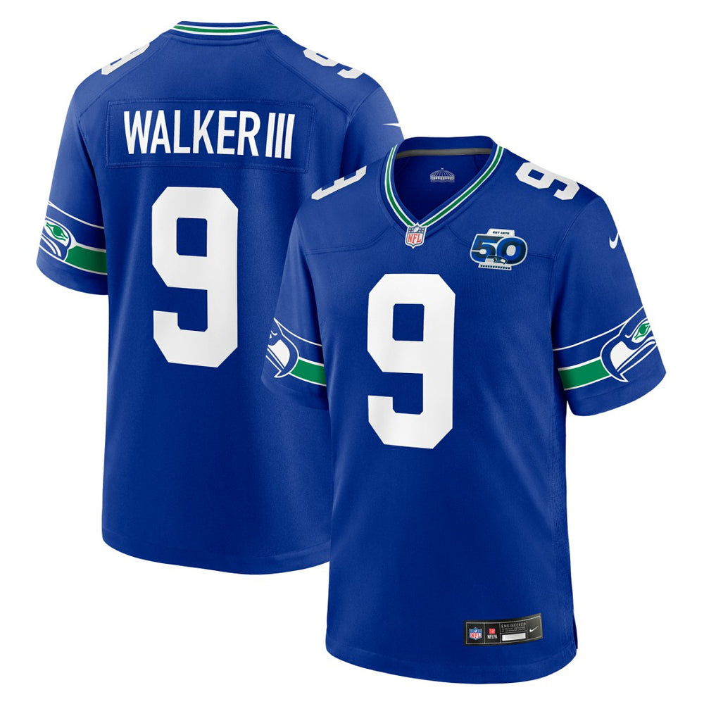 Seattle Seahawks Kenneth Walker III  Alternate 50th Season Game Jersey | NFL New