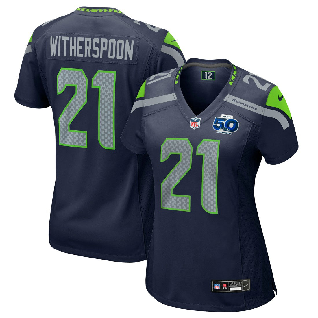 Seattle Seahawks Devon Witherspoon  Women's Team 50th Season Game Jersey | NFL Sale
