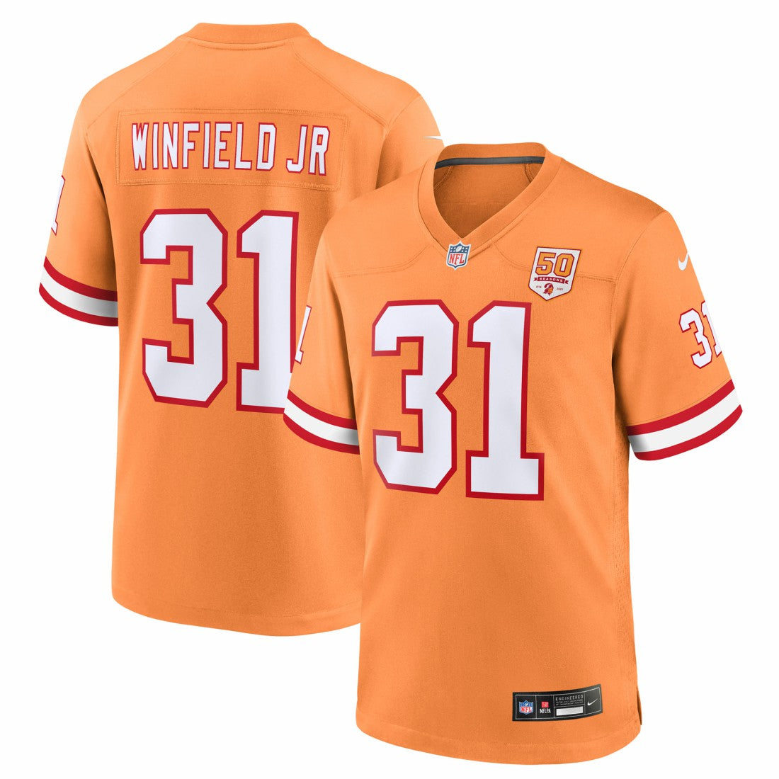Tampa Bay Buccaneers Antoine Winfield Jr.  50th Season Game Jersey | NFL Outlet