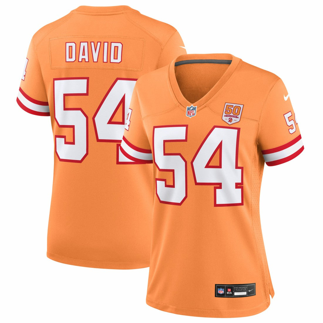 Tampa Bay Buccaneers Lavonte David  Women's 50th Season Game Jersey | NFL New